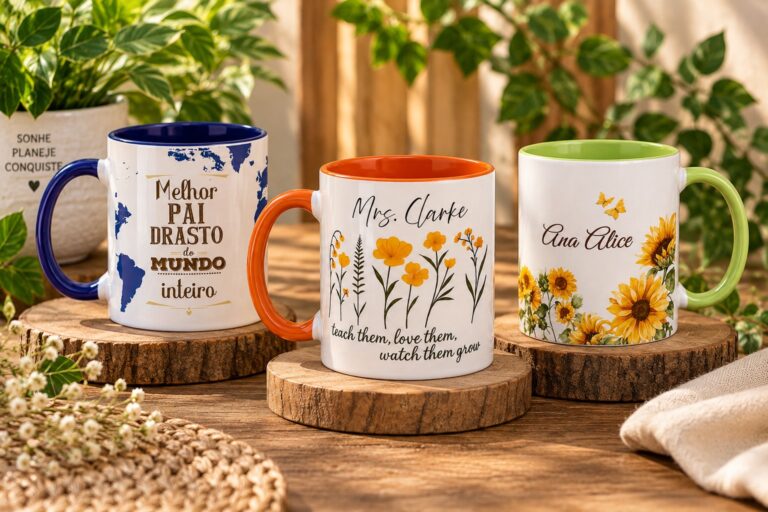 Caneca com Interior Colorido Personalizada 325 ml